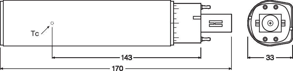 Ledvance LED-Leuchtmittel Osram DULUX D/E LED HF & AC Mains 10 W/3000 K – Ersatz für KLLni 26 W - 4058075822016