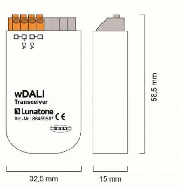 Lunatone DALI Funk-Empfänger + Transceiver wDali RM8 86459542+T