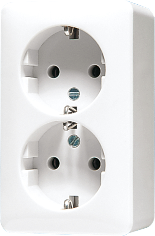 Jung SCHUKO-Steckdose 2-fach 16A 250V 6020 A WW - 6020AWW günstig online kaufen