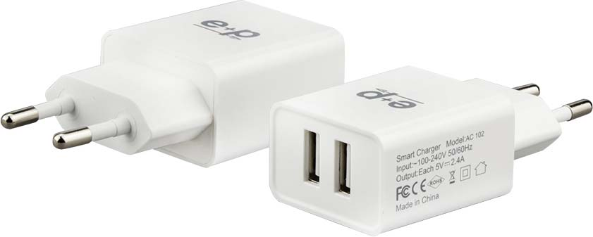 E+P Elektrik USB-Ladegerät 2-fach,4.800mA AC 102
