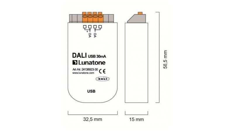Lunatone Light Management Programming Interface DALI USB 30mA