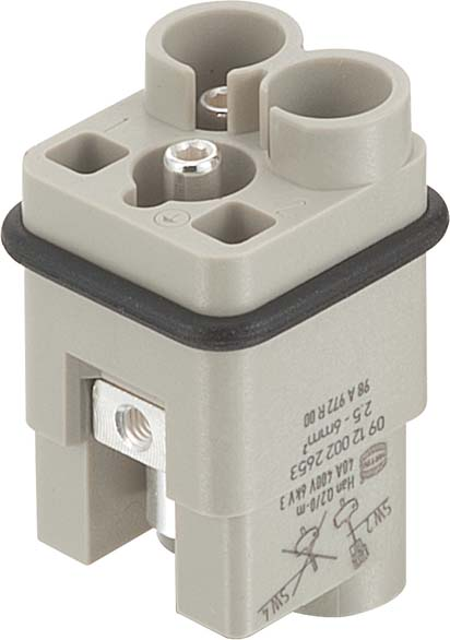 Harting Stifteinsatz Han Q 2/0 2,5-6 qmm 09120022653