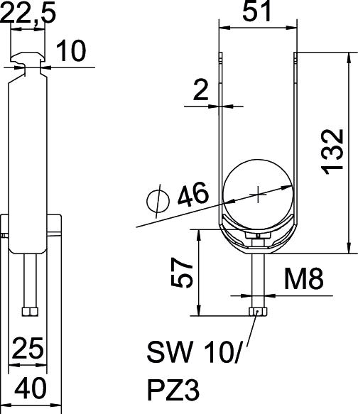 OBO Bettermann Vertr Bügelschelle 0-46mm BS-H2-K-46 FT