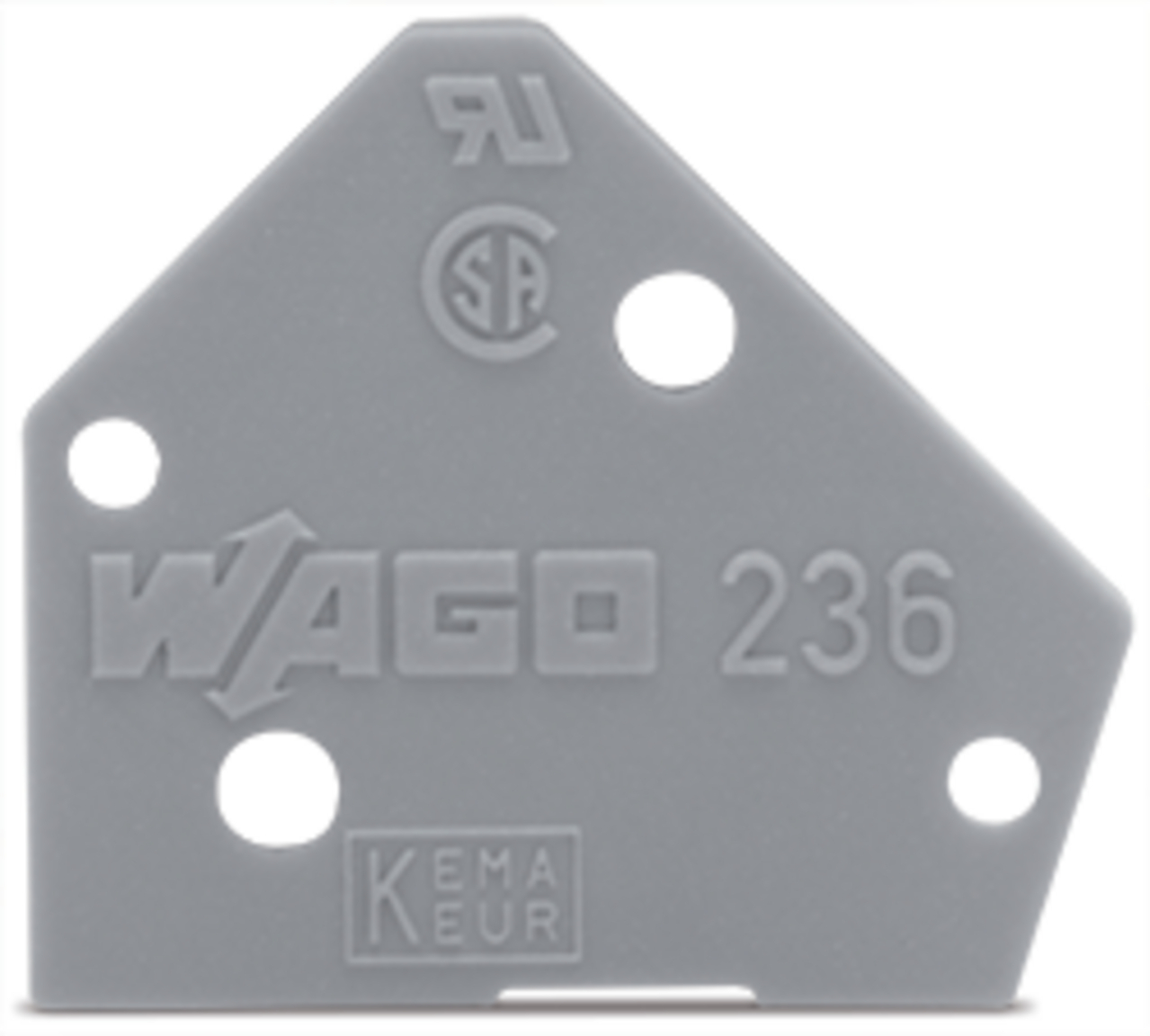 WAGO GmbH & Co. KG Abschlußplatte gr,f.Einzelklemmen 236-100