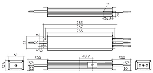 Tridonic LED-Treiber dimmbar Outdoor Driver LCO 200W 200–1400mA flexC 0-10V NF L SNC3 – 28003558