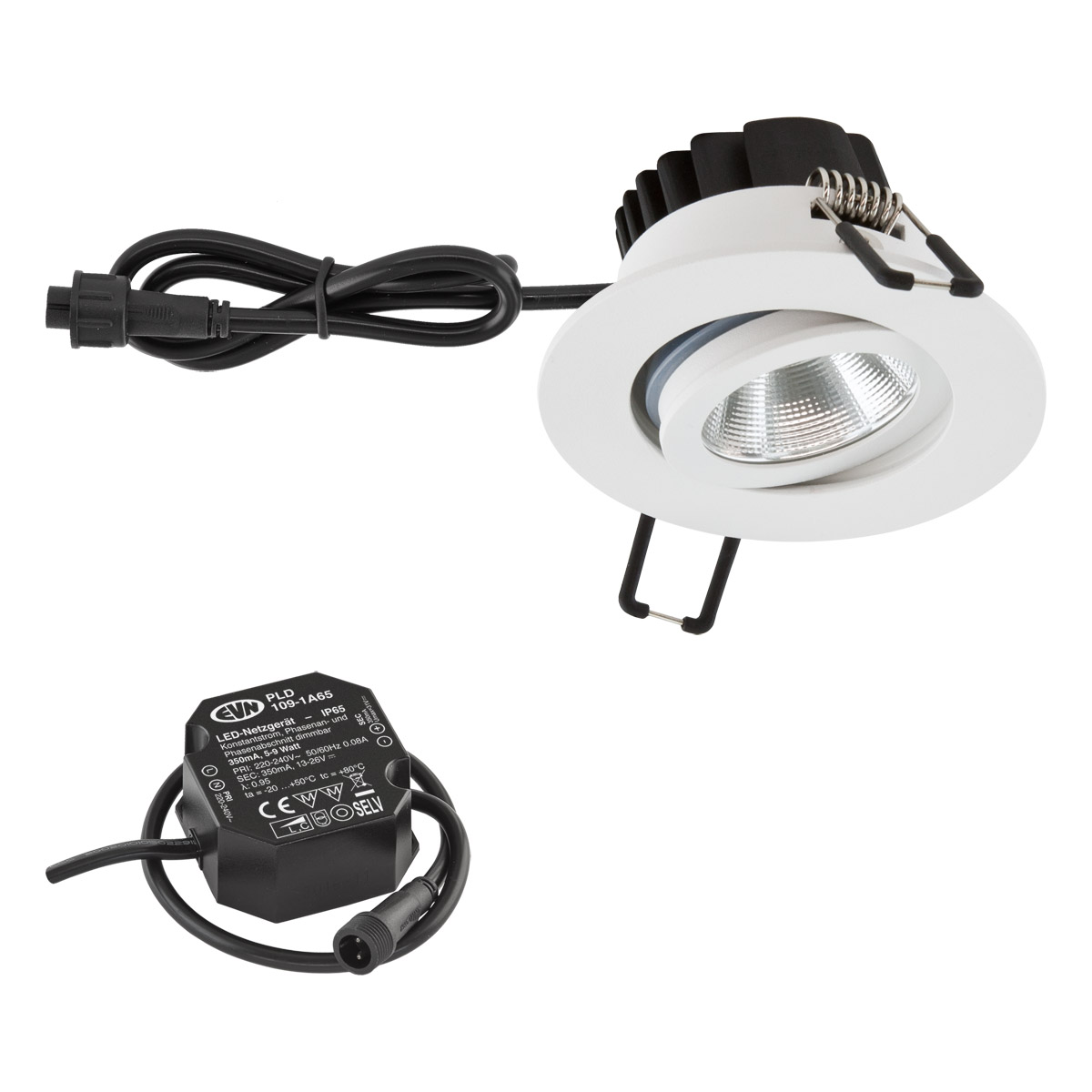 EVN Lichttechnik P-LED Deckeneinbauleuchte 3000K IP65 230V ws PC650N60102 günstig online kaufen