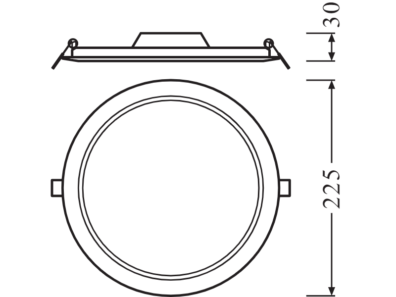 Ledvance LED-Downlight DOWNLIGHT SLIM ROUND 210 18 W 4000 K WT