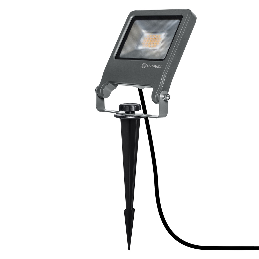 Ledvance LED-Außen-Fluterleuchte mit Erdspieß ENDURA GARDEN FLOOD 20W 830 SPIKE  – 4058075206861