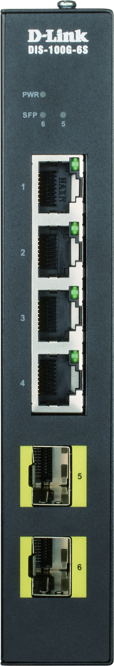 DLink Deutschland Gigabit Industrial Switch 4-port2x100/1000MSFP DIS-100G-6S