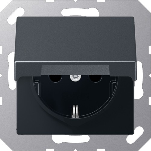 Jung SCHUKO-Steckdose anthrazit matt A 1520 BFKIKL ANM - A1520BFKIKLANM günstig online kaufen