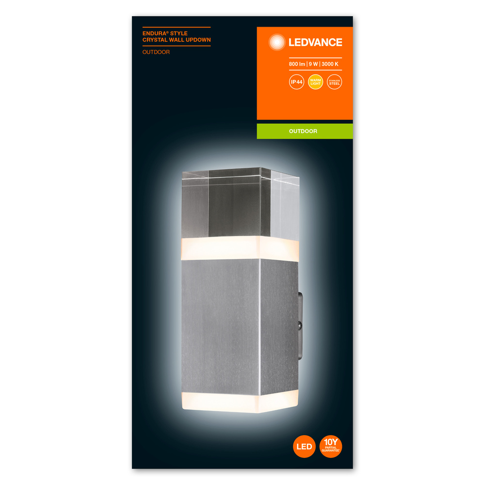 Ledvance Dekorative LED-Außenleuchte ENDURA STYLE CRYSTAL Wall updown 9W