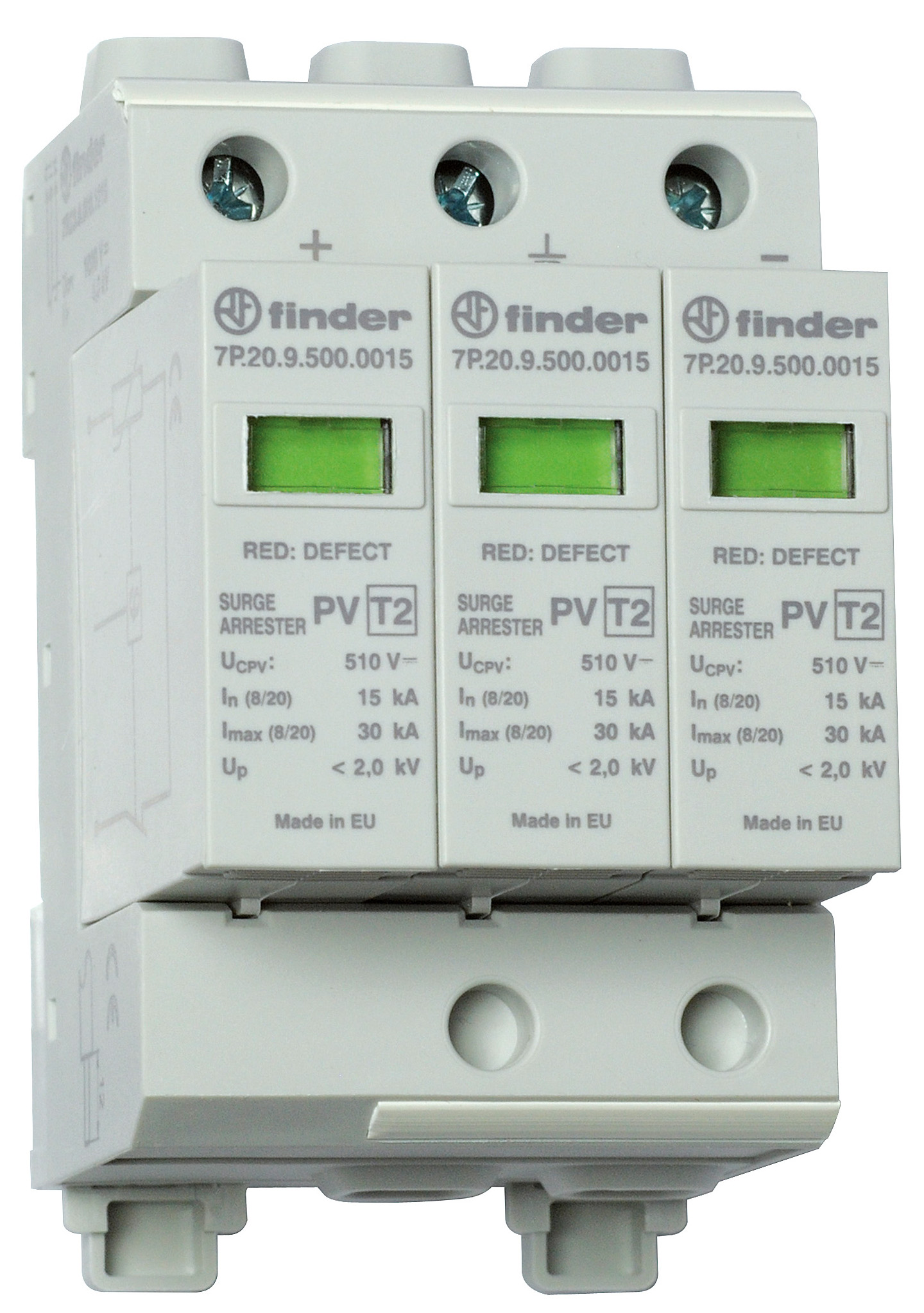 Finder Überspannungsableiter Typ 2, PV bis 1020V 7P.23.9.000.1015