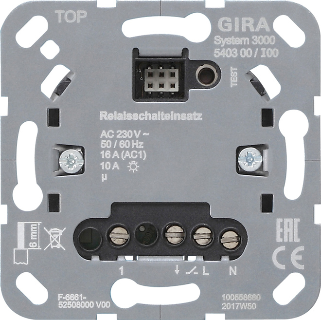 Gira Relaisschalteinsatz 540300 Gira Relaisschalteinsatz 540300