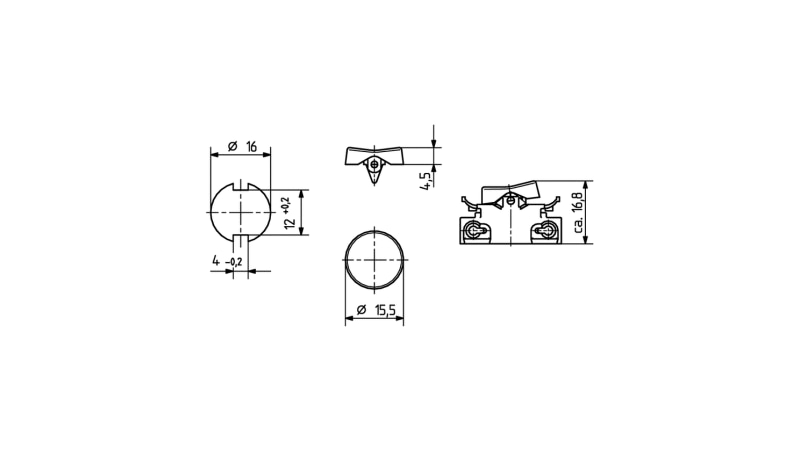 BJB White round rocker for switches 43.409 - 43.409.-007.50