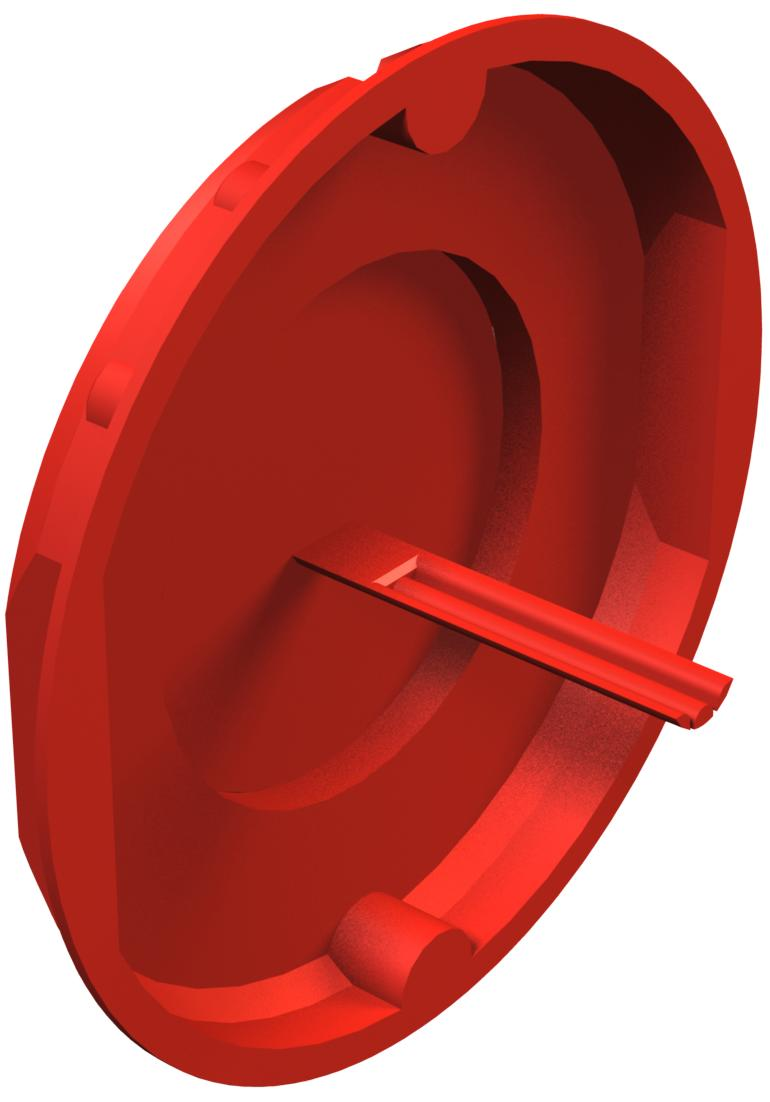 OBO Bettermann Vertr Signaldeckel D=70mm rot UV 70 SD