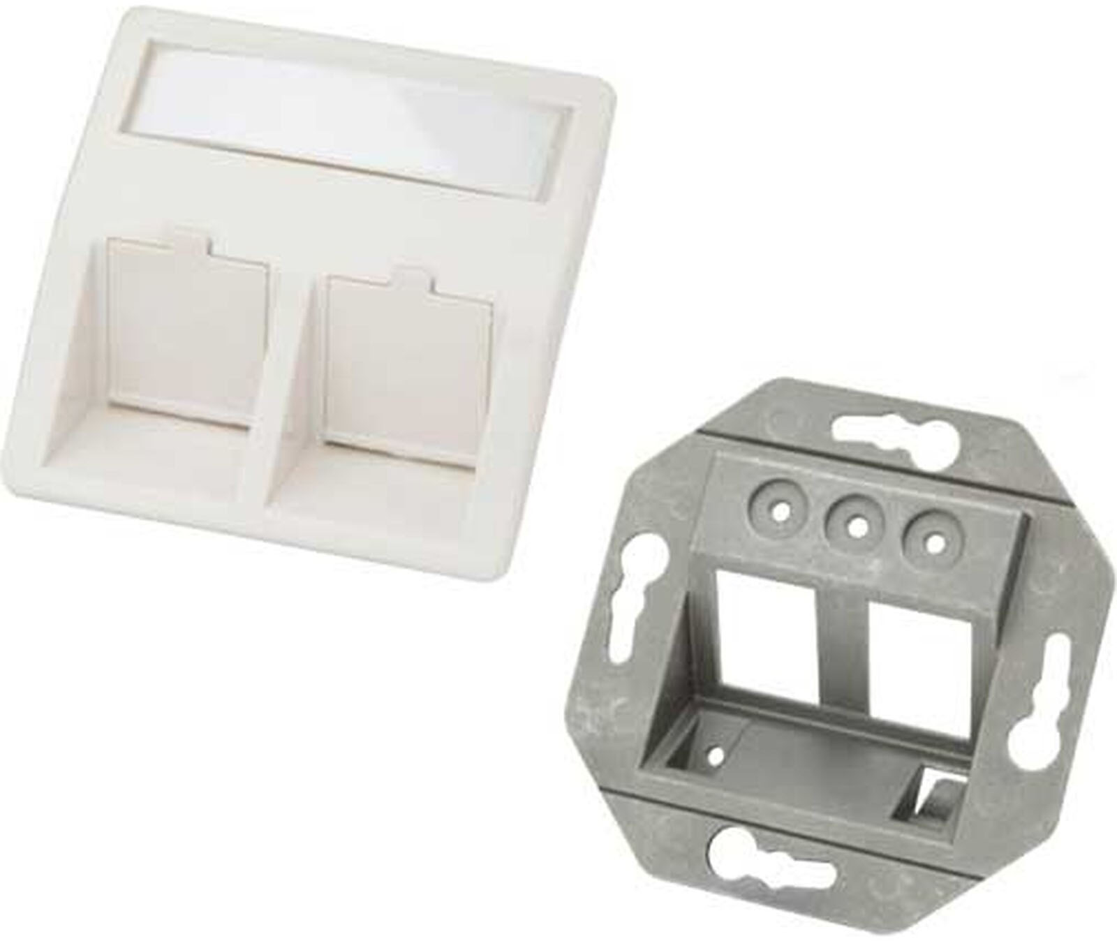 Excel Networking Keystone-Dose leer rws 2- Port, 50x50mm 100-283