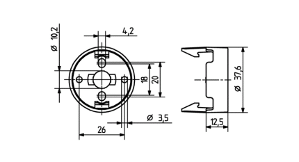 BJB Snap on insulating cap ø 37,6 mm 22.917.-013.50