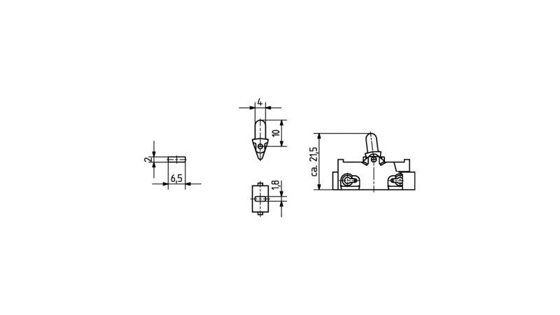 BJB Black toggle for switches 43.409