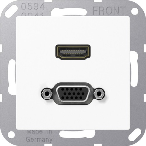 Jung Multimedia-Anschluss aws HDMI/VGA m.Tragring MA A 1173 WW - MAA1173WW