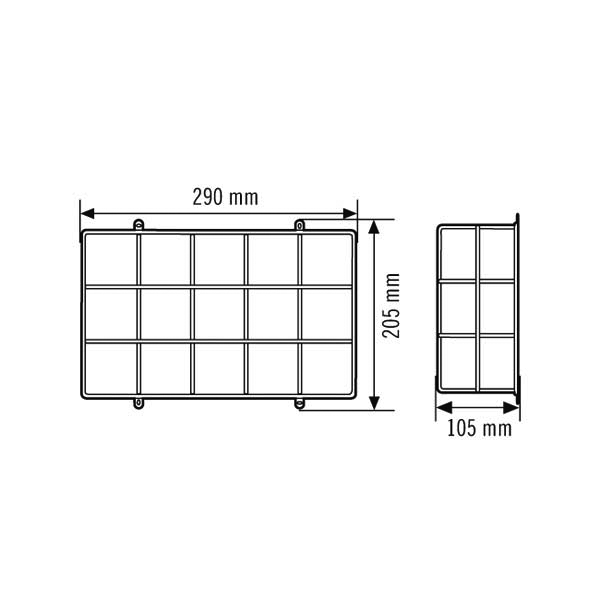 ESYLUX Schutzkorb für SLE 100 SLE24BASKETGUARDWALL