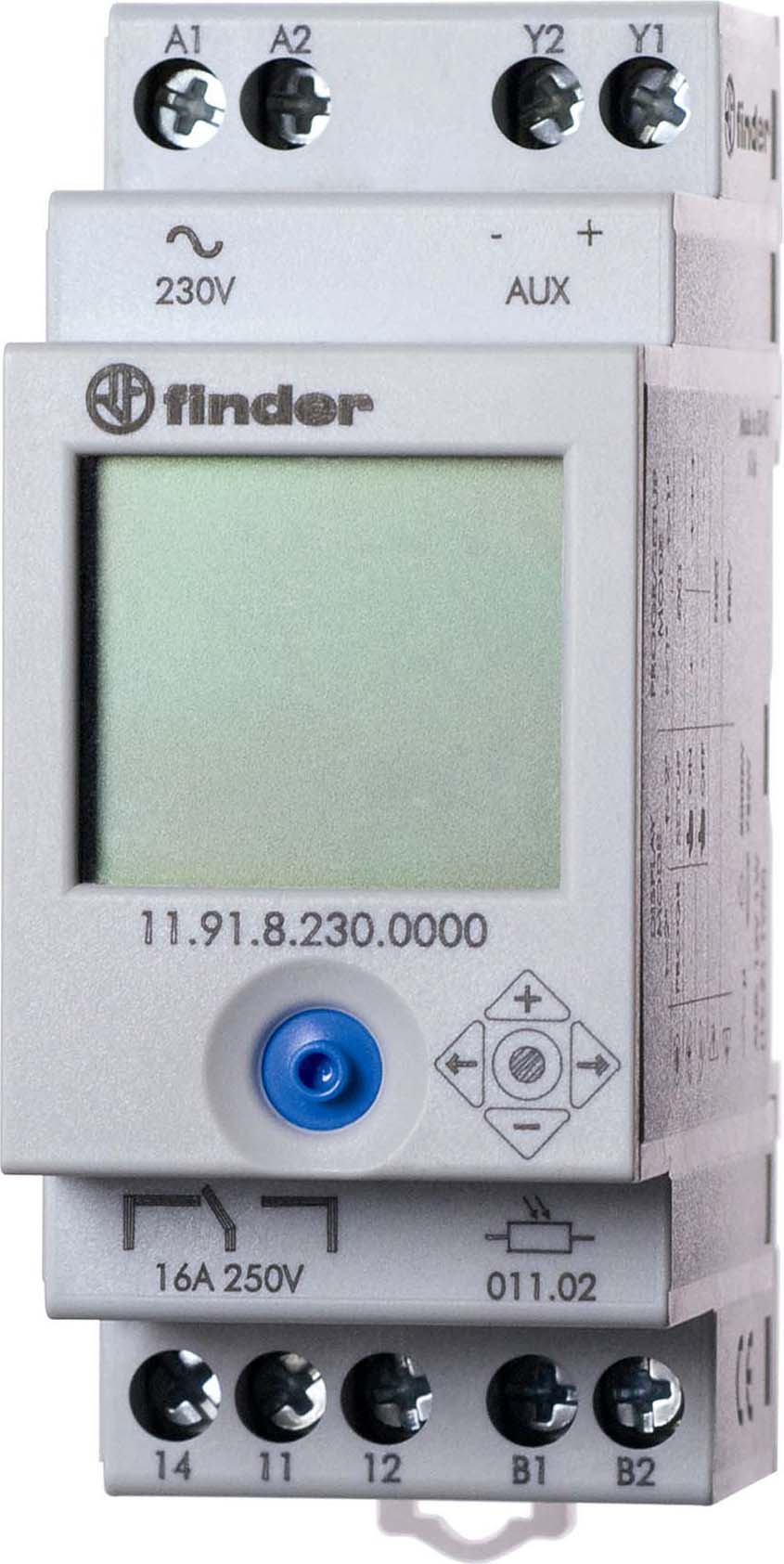 Finder Dämmerungsschalter 150Lux 16A+1Aux 230V 11.91.8.230.0000