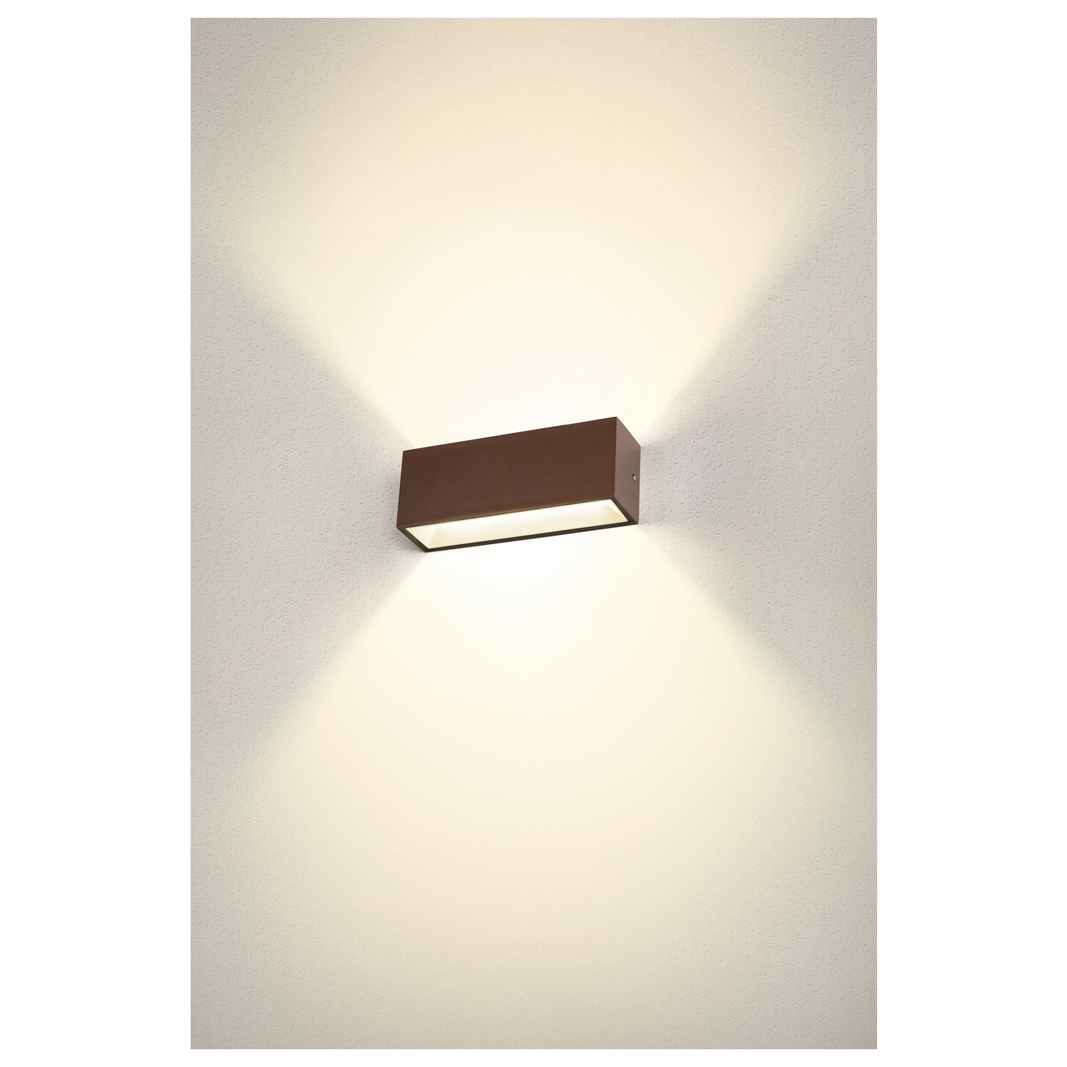 SLV SITRA L, LED Outdoor Wandaufbauleuchte, rost farbend, CCT switch 3000/4000K - 1005157