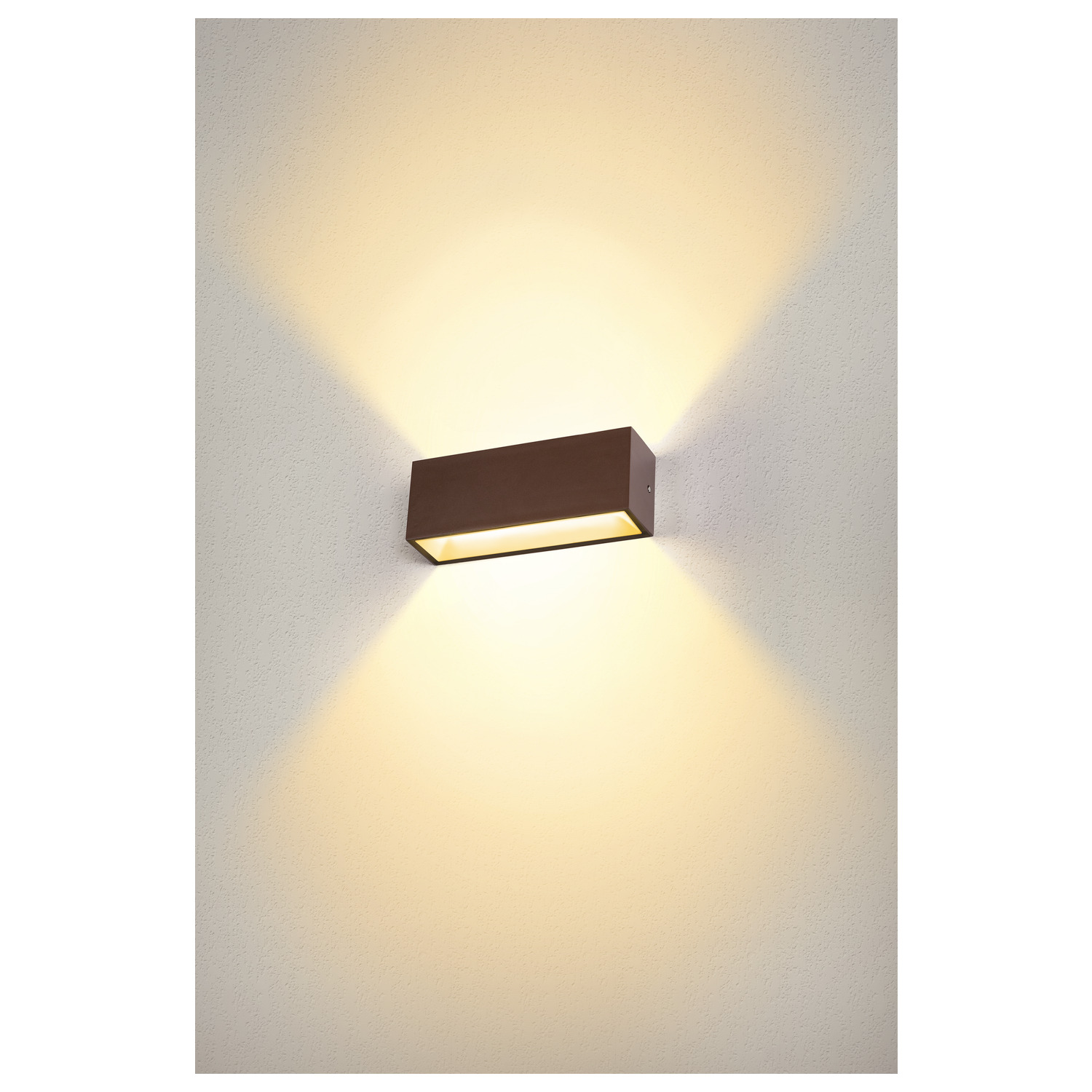 SLV SITRA L, LED Outdoor Wandaufbauleuchte, rost farbend, CCT switch 3000/4000K - 1005157