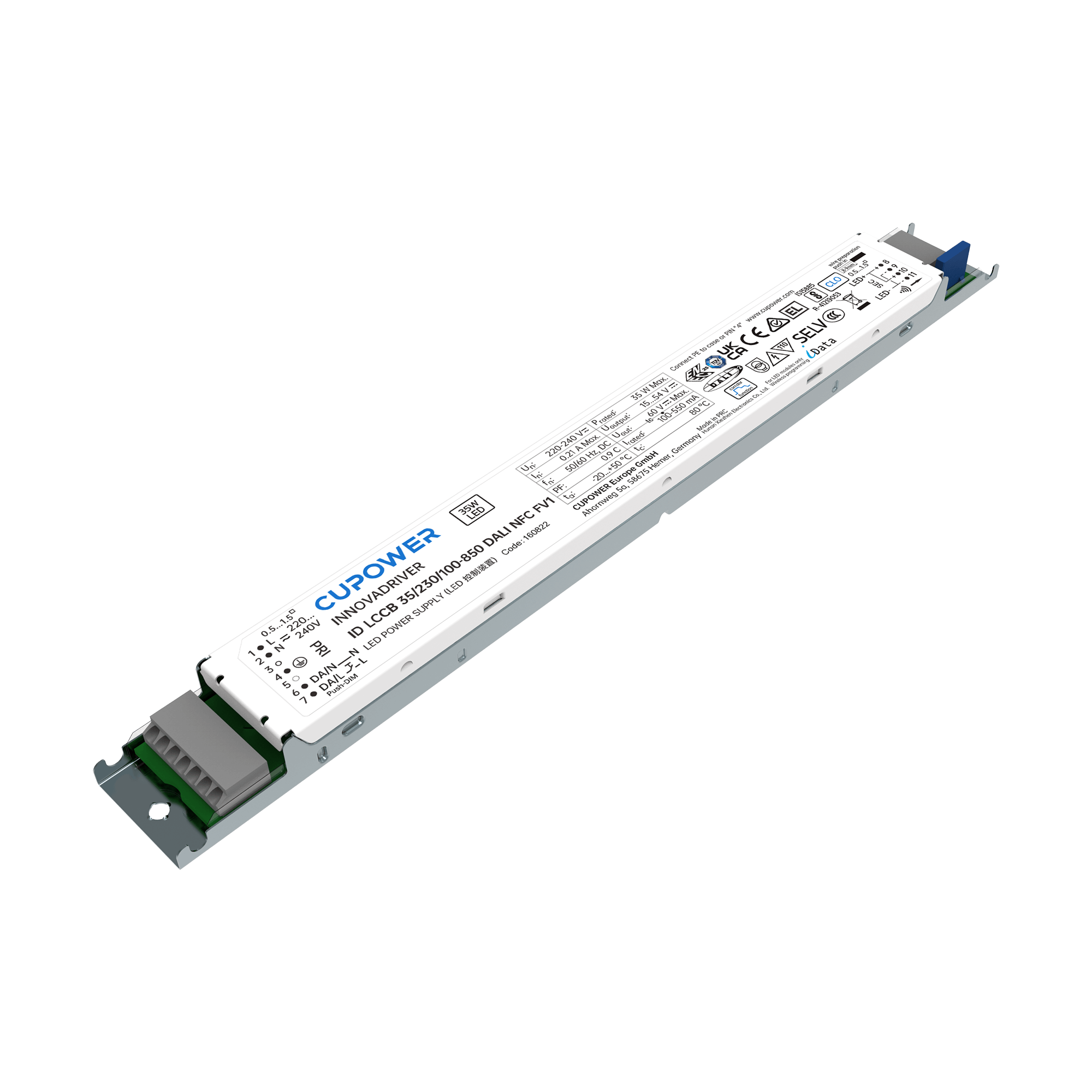 Cupower LED-Treiber dimmbar ID LCCB 35/230/100-850 DALI NFC FV1 - 160822 Cupower LED-Treiber dimmbar ID LCCB 35/230/100-850 DALI NFC FV1 - 160822