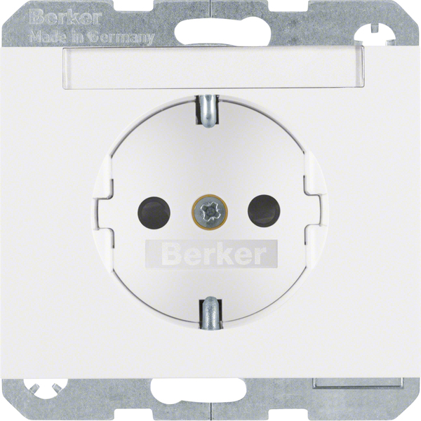 Berker SCHUKO-Steckdose pws m.Beschriftungsfeld 47387009