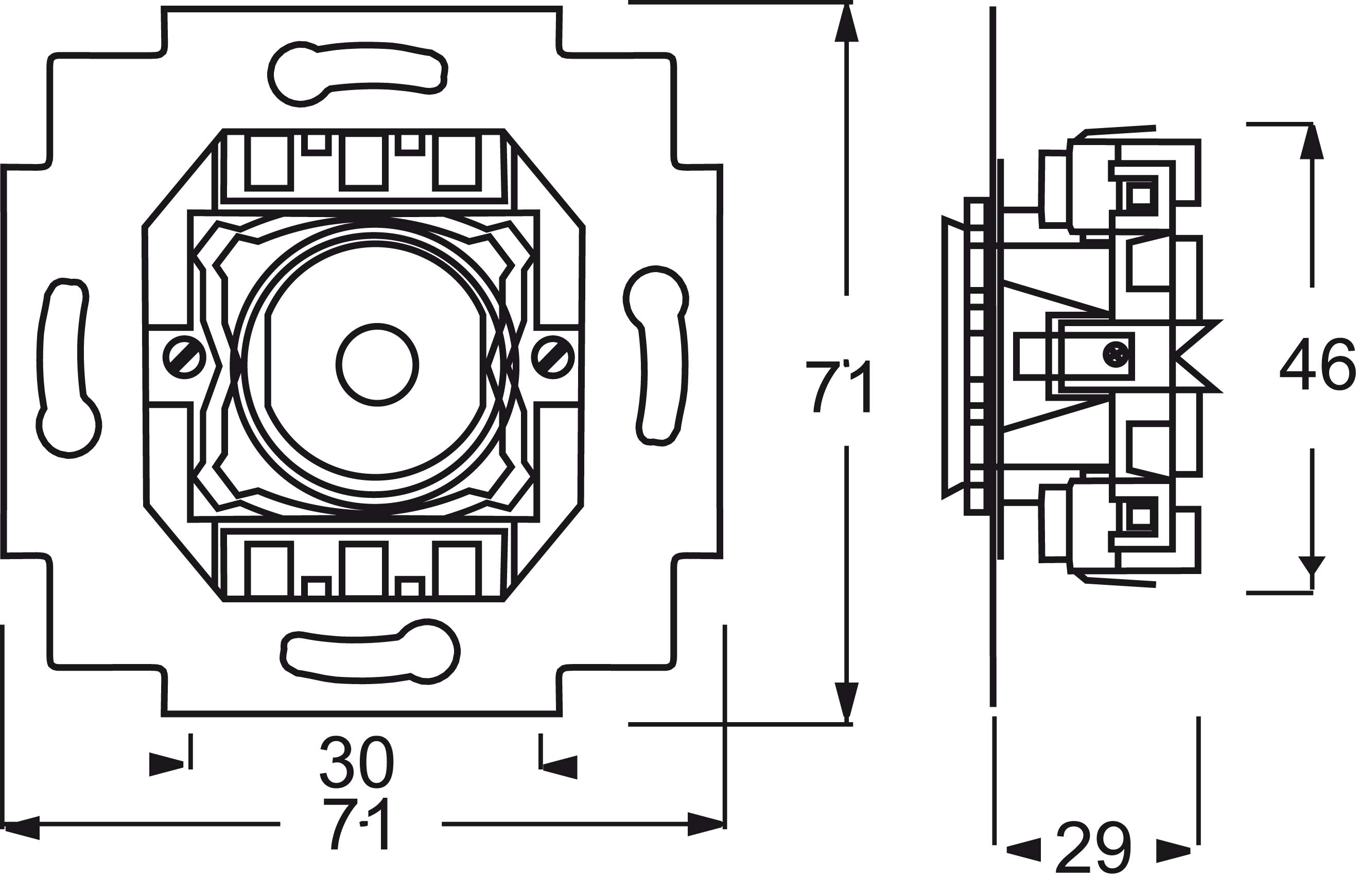 Busch-Jaeger Wechselschalter-Einsatz Druckfolge 2001/6 U - 2CKA001012A1614