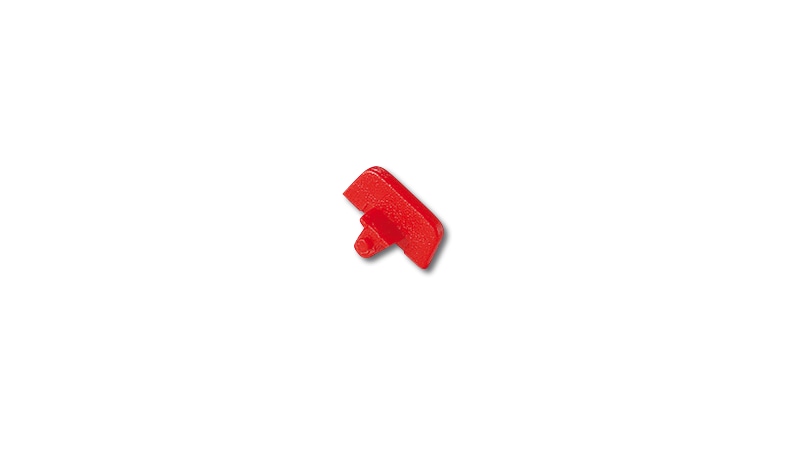 BJB Red ribbed rocker 15,5 mm wide for switches 43.409