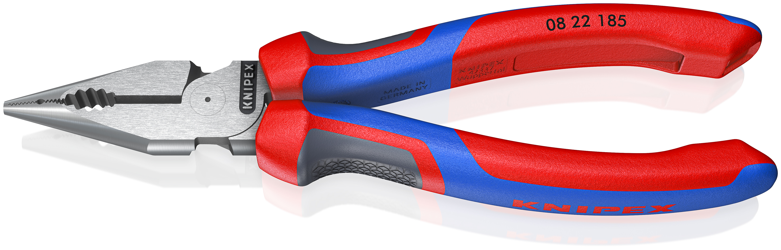 Knipex-Werk Spitzkombizange mit 2K-Griffen 08 22 185