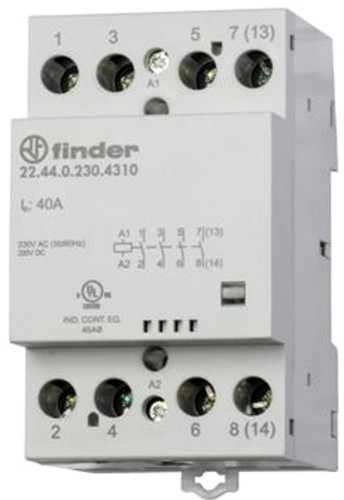 Finder Schütz 2Ö, 2S, 40A 22.44.0.024.4610 - 224400244610