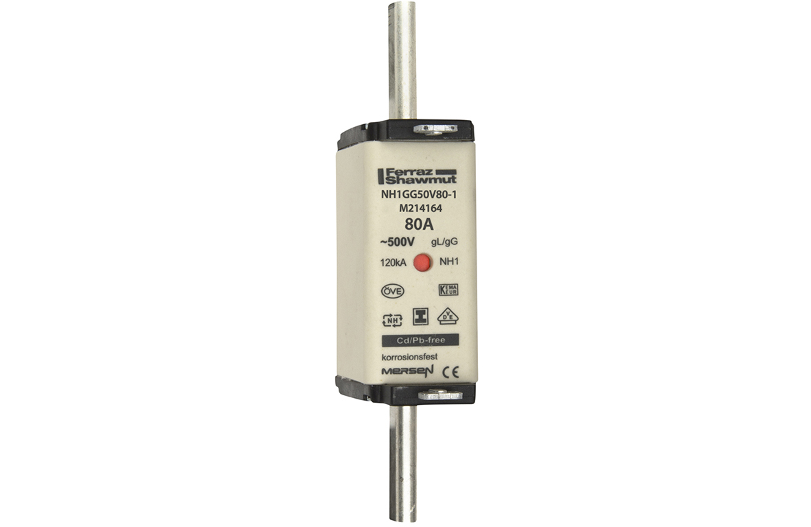 Mersen NH-Sicherungseinsatz SG Gr.1 gG 80A/500V KM NH1GG50V80-1