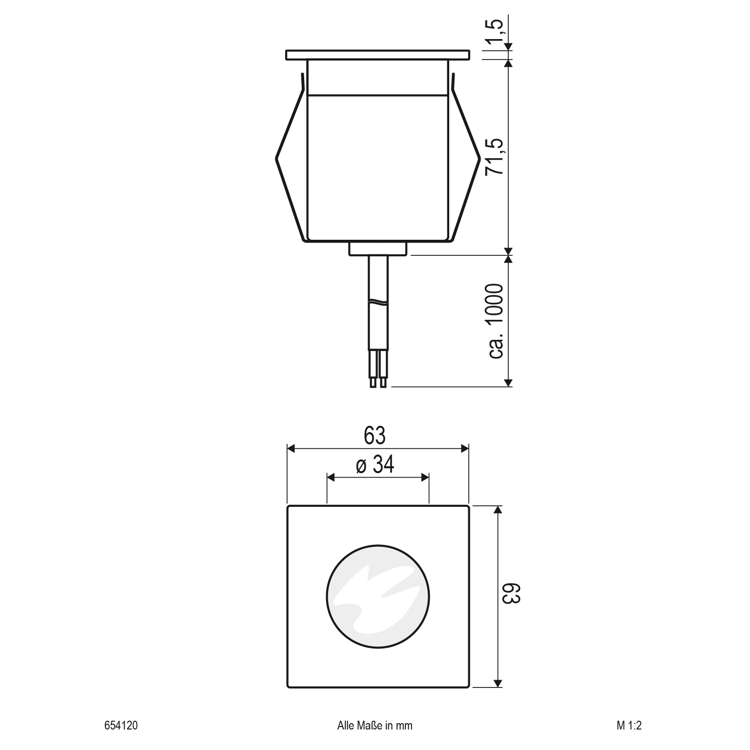 EVN Lichttechnik LED-Bodeneinbauleuchte eds 230V 2W 3000K 654 120 - 654120