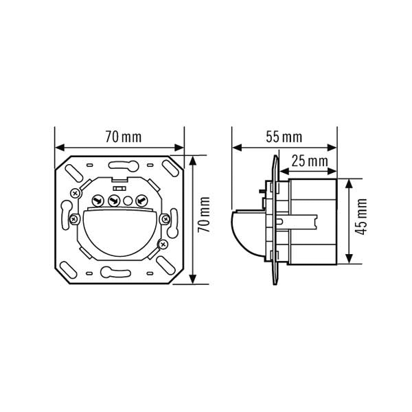 ESYLUX Wandbewegungsmelder 180 Grad MD 180i/R - EM10055010