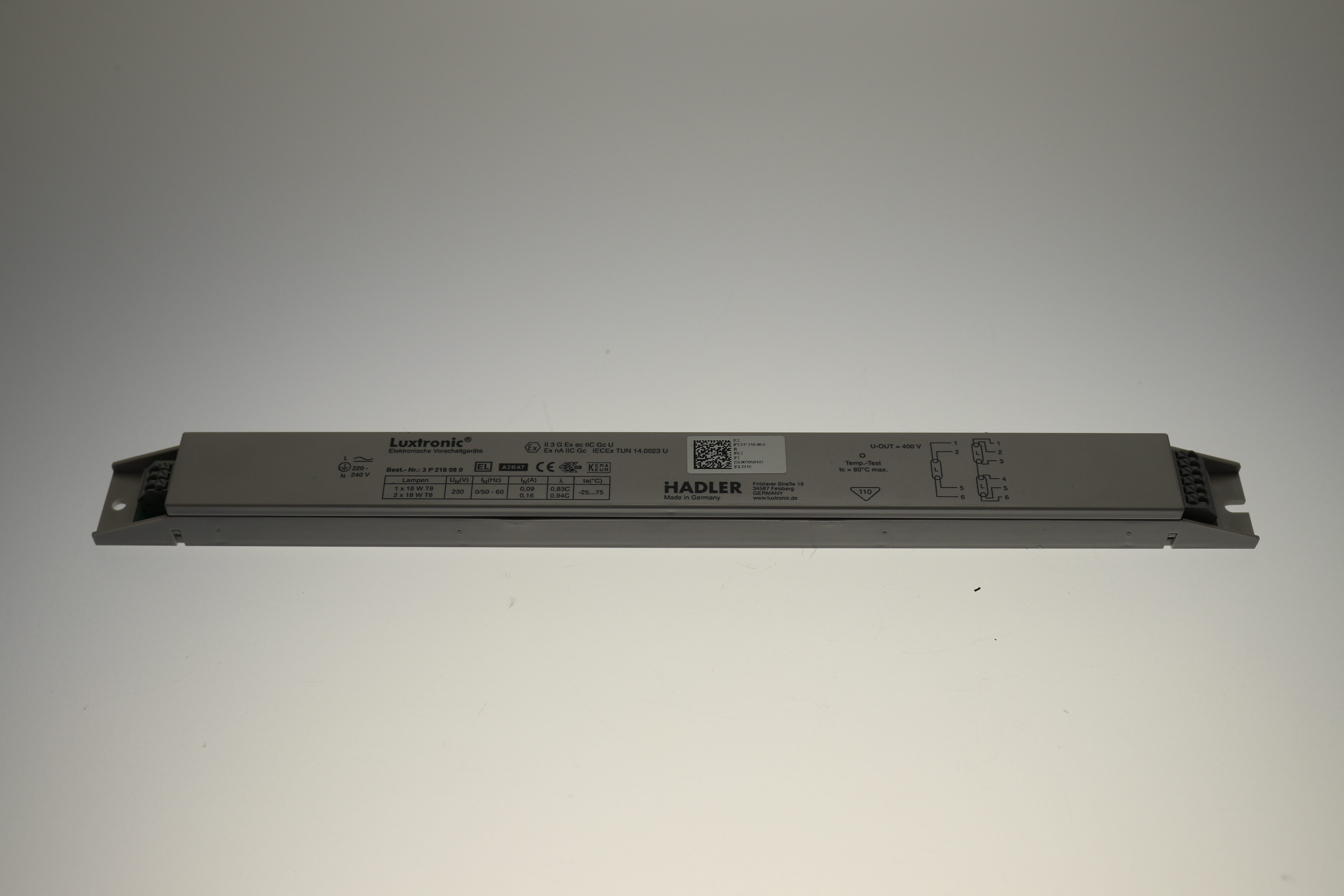 Hadler FL-EVG Luxtronic Linear VI 2x18 EX - 3 P 218 08 0 Hadler FL-EVG Luxtronic Linear VI 2x18 EX - 3 P 218 08 0