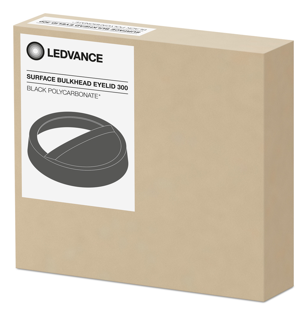 Ledvance LED wall and ceiling luminaire SURFACE BULKHEAD EYELID 300 BK - 4058075375543
