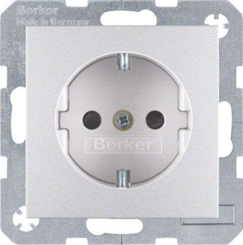 Berker Schuko-Steckd.alu matt 47231404 - 47231404