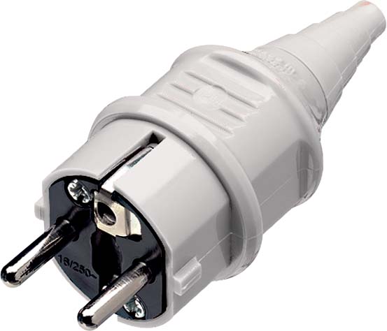 Mennekes Schuko-Stecker 16A,2p+E,230V,IP44gr 10749 Mennekes Schuko-Stecker 16A,2p+E,230V,IP44gr 10749