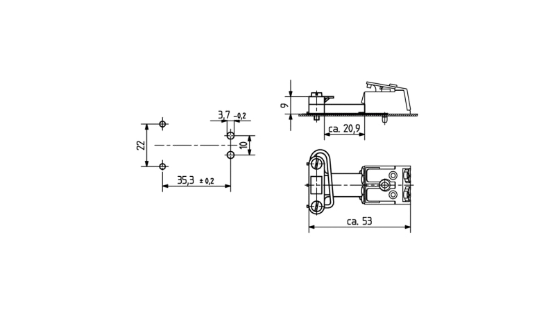 BJB Strain relief for terminal block 46.412