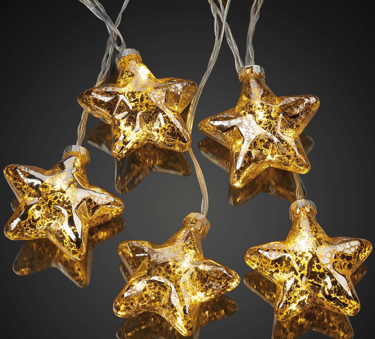 Hellum LED-Lichterkette Sterne, 10 LEDs 521313 günstig online kaufen