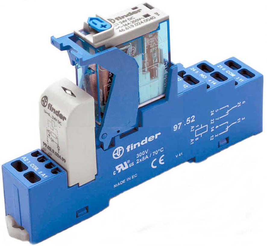 Finder Koppelrelais 24VDC 2 Wechsler 4C.52.9.024.0050 - 4C5290240050