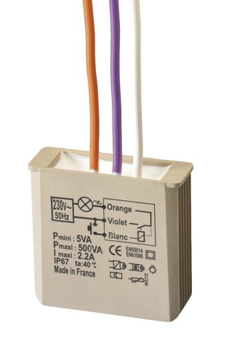 Grothe Dimmer UP Taster 3-500W 230V MTV500E - 5454052