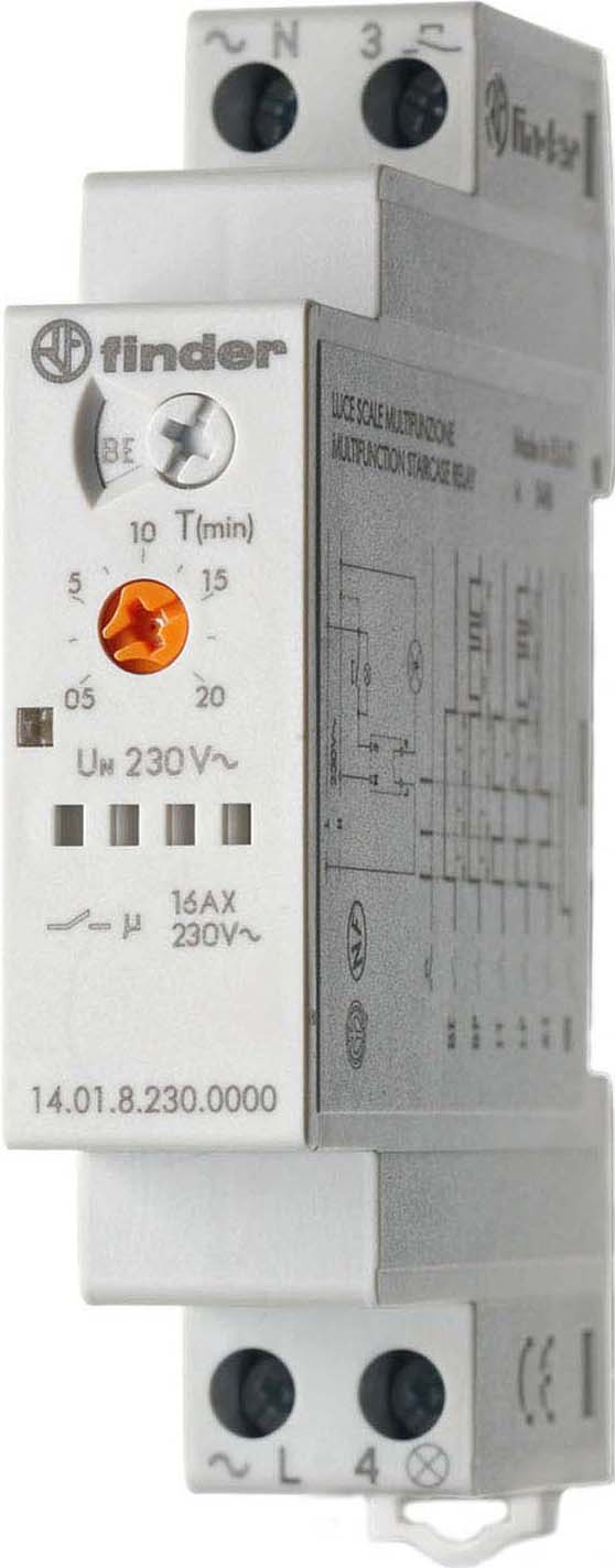 Finder Treppenhausaut.N/L-schalt. 1S 16A 230VAC 14.01.8.230.0000 - 140182000000