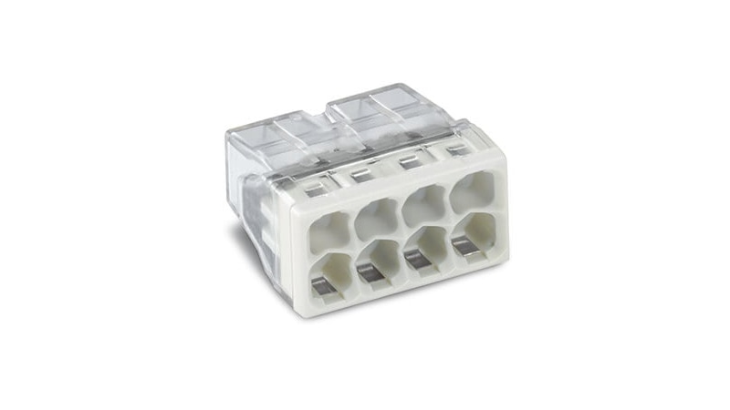 WAGO 8-COMPACT-splicing connector max. 2.5 mm² transparent cover gray