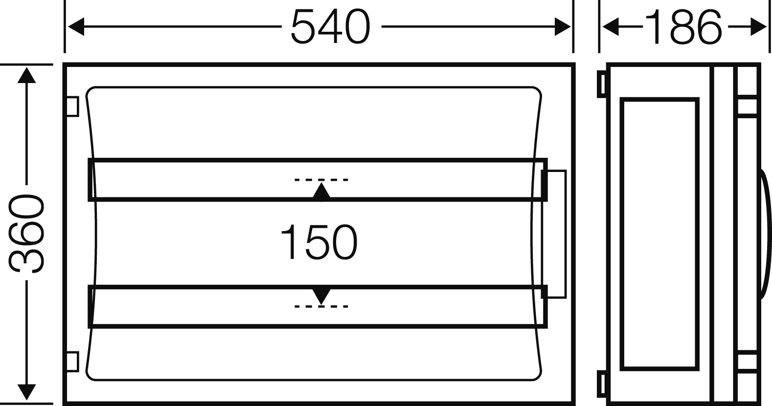 Hensel ENYSTAR-Automatengehäuse 54 Teilungseinheiten FP 1439 - 68000183