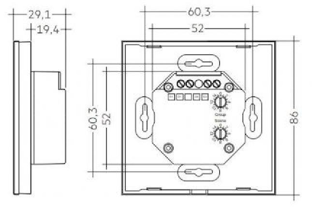 Tridonic Lichtmanagement DALI TOUCHPANEL BASIC Kombination