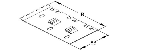 Niedax Trennstegbefestig.-platte B=149,Stahl S LZTP 150 - LZTP 150