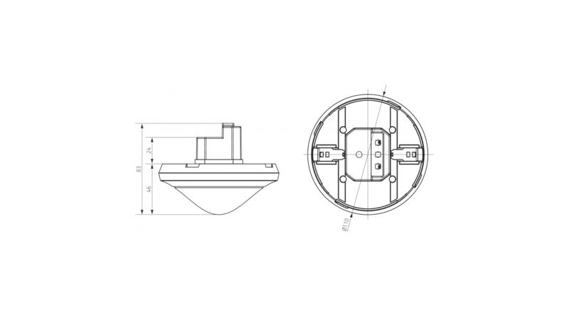 Theben Installation PIR Motion Detector thePassa P360-101 UP WH White - 7612748006539